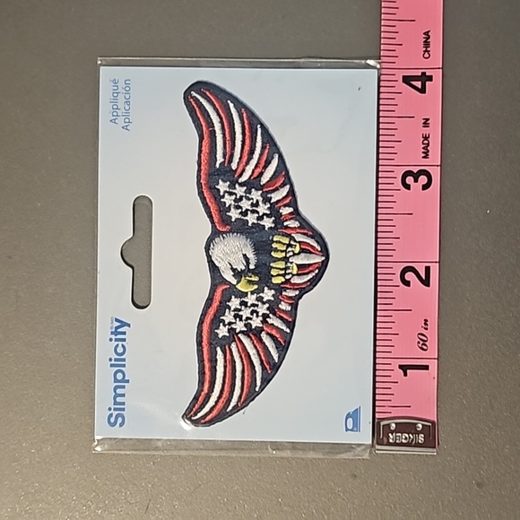 🇺🇸🦅Simplicity Iron On American Eagle with Flag Wings Applique Patch - Picture 6 of 9